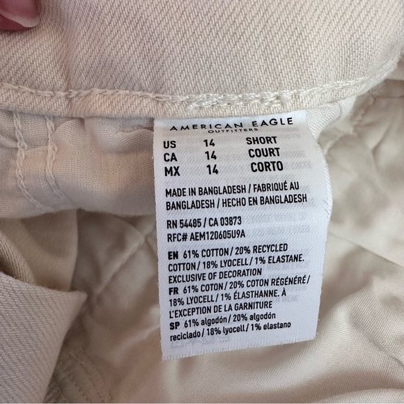 American Eagle Dreamy Drape Stretch Poppy Trouser. Ivory. Size 14 Short. - Picture 7 of 12